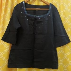 Black Short Tunic Top